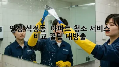 안성 석정동 🏡 아파트 청소 서비스 비교: 꿀팁 대방출! ✨